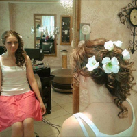 прическа в салоне красоты Лестель