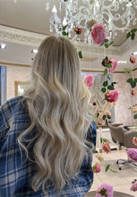 окрашивание длинных волос в блонд